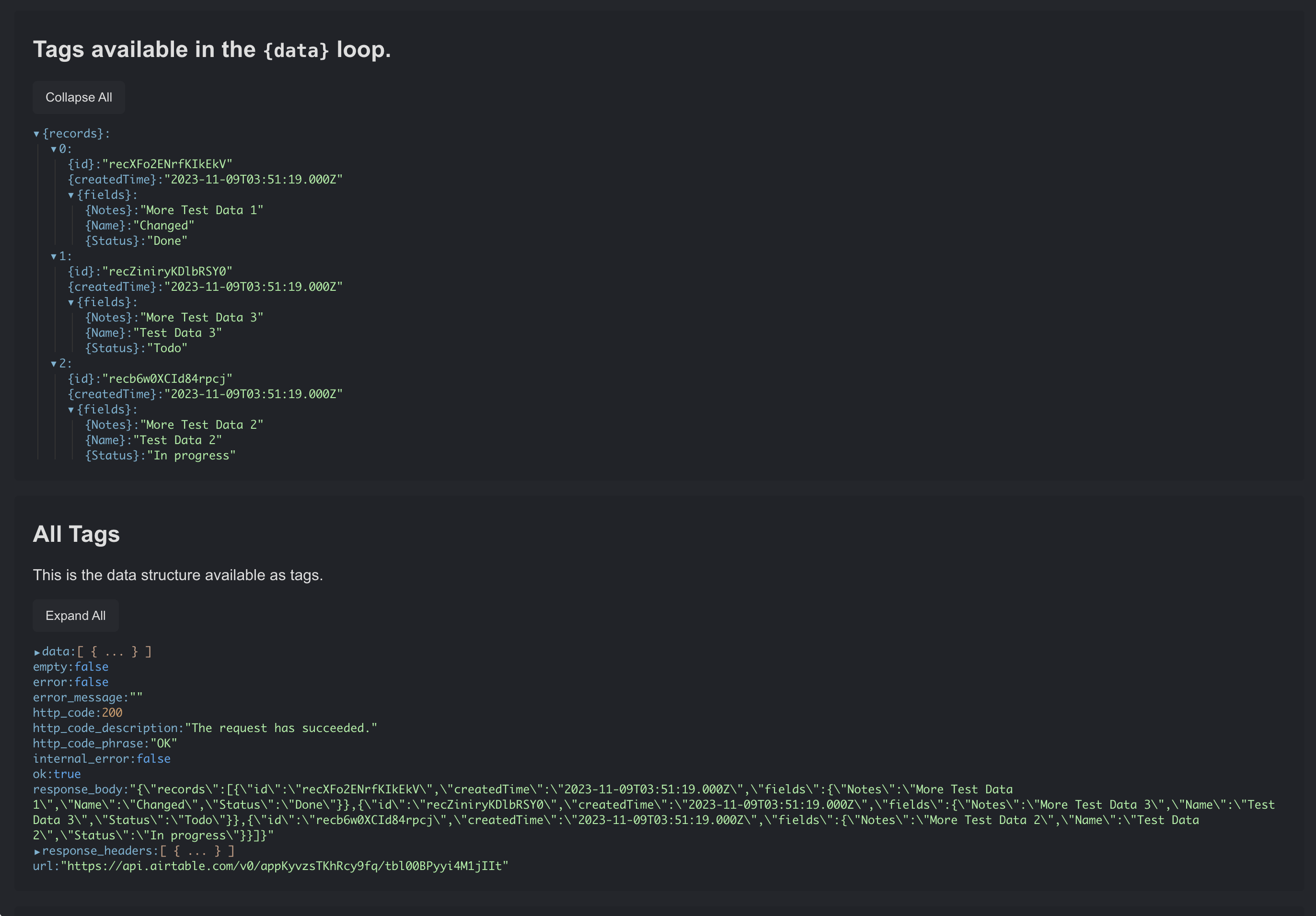 Debug and Data