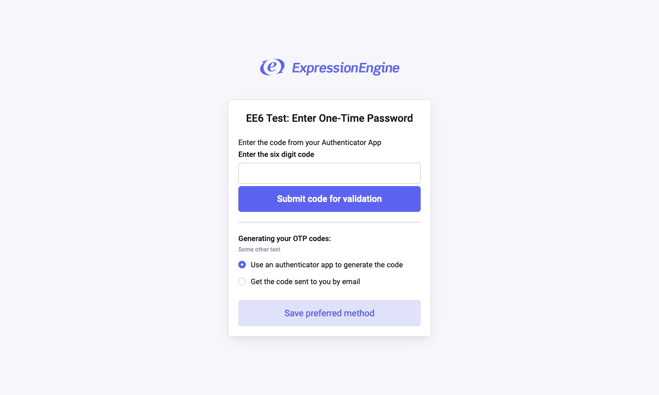 Enter OTPs as integral part of login process