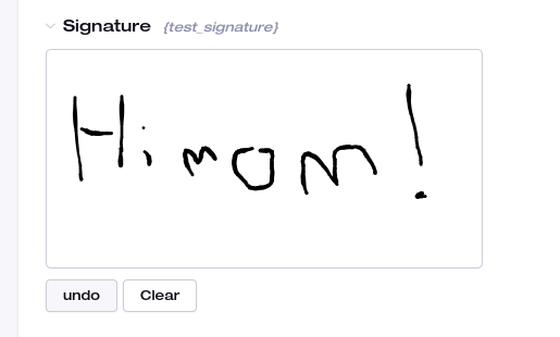 Example field usage